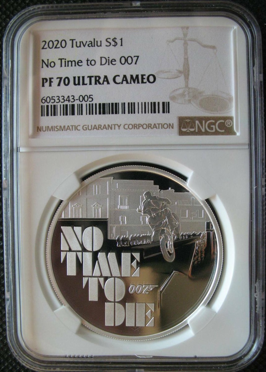 2020Tuvalu $1 James Bond 007 銀貨 MS70 042 2020 Tuvalu $1 1 oz .9999 Silver 007 James Bond Brilliant