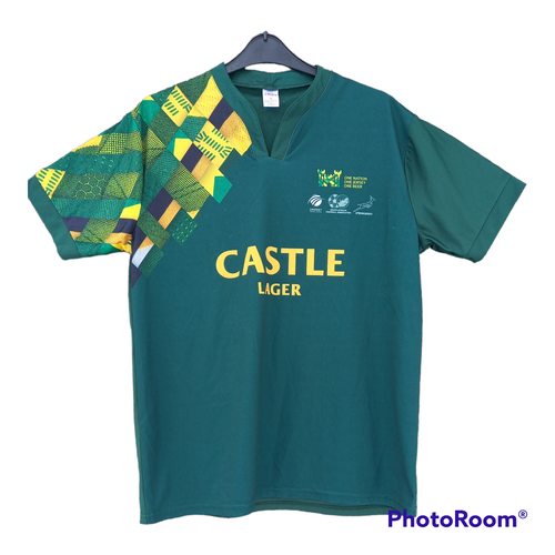 CASTLE LAGER Jersey,Springpok, jersey, green 1985, rugby, football, XL