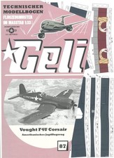 Kartonmodell Vought F4U Corsair 1:33 Geli