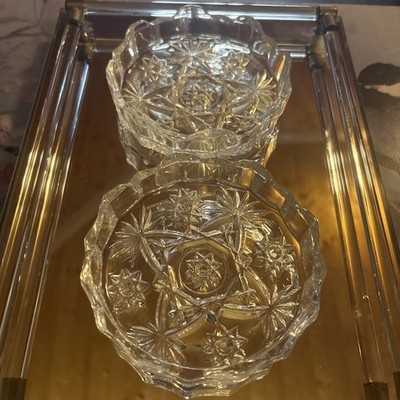 Anchor Hocking Star of David Vintage Trinket Dish 4x2 Inches Top and Bottom