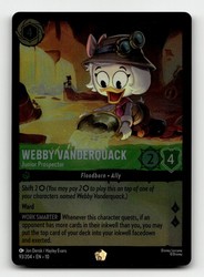 Disney Lorcana Webby Vanderquack - Junior Prospector 93/204 Cold Foil - The First Chapter