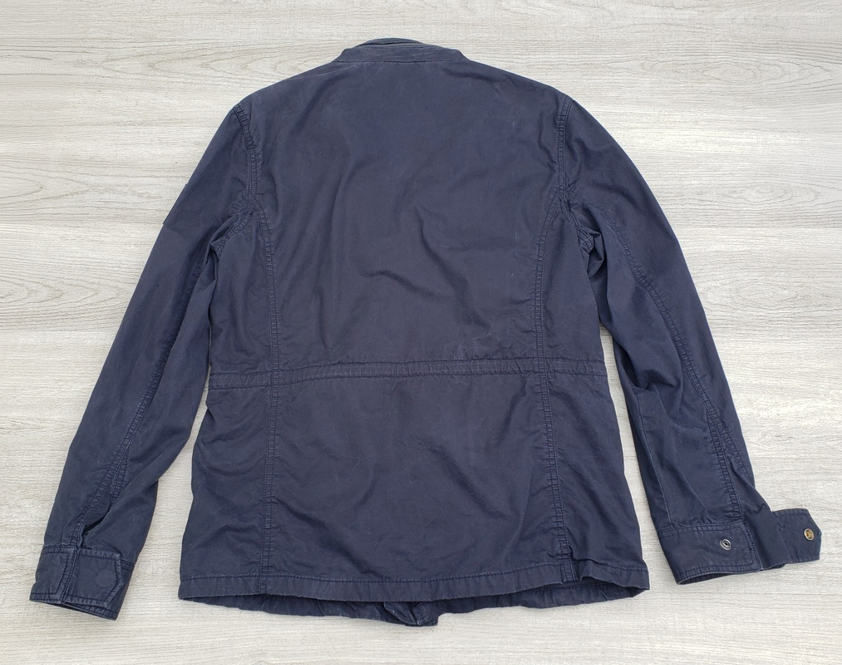 Superdry Military Field Jacket Mens L Navy Utility Coat Vintage