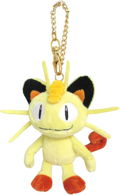 Pokemon ALL STAR COLLECTION Meowth Push Mascot Keychain 11cm Sanei Japan