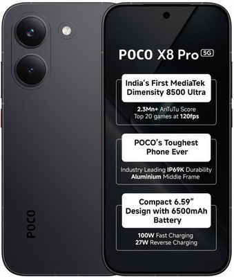 POCO X8 Pro Black 256 GB Unlocked Global Verison