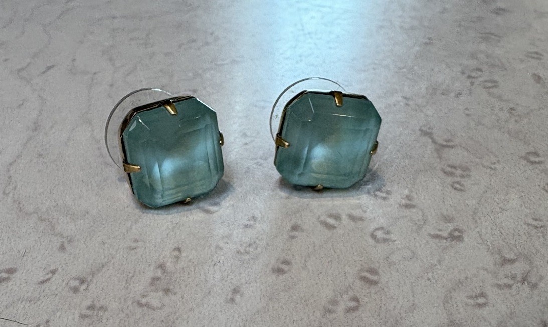 Loren Hope Light Blue Fashion Stud Earrings Preowned Good Condition