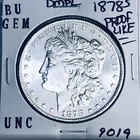 1878 S BU GEM MORGAN SILVER DOLLAR UNC MS+++ U.S. MINT RARE COIN 9019