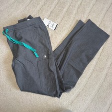 NWT FIGS Yola Skinny Scrub Pants Graphite Gray Women Small TW2000R Nursing