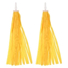 Bike Streamers Scooter Handlebar Tassels Grips Ribbon Gold