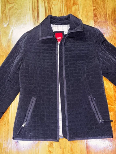 Esprit Outerwear woman Jacket Size M Regular Chest M Check Pattern Logo Accent - product listing photo
