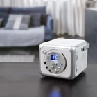 Jensen CD555 FM Stereo Bluetooth Boombox, Silver, 7.00 x 9.75 x 6.00 inches