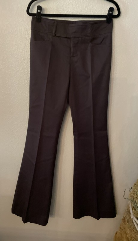 Gucci 2004 Tom Ford Era Dark Brown Wide Leg Cotton Blend Trousers Size 42
