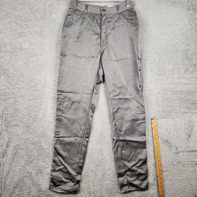 Vintage Opal Lorraine Wardy Dress Pants Womens 8 Gray Nylon USA Disco Dazzle 80s