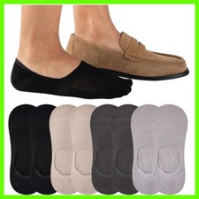 8 Pairs No Show Socks Men Non Slip Low Cut Cotton Invisible Socks for Loafer ...