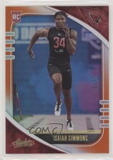 2020 Panini Absolute Rookie Spectrum Orange 30/75 Isaiah Simmons #140 ht1