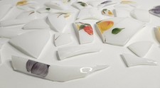 Vintage Fire King Broken Bowl Sharp Glass Shards for Mosaic Art/Crafts