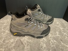 New Womens Merrell Moab 3 Mid Waterproof Granite/Blue Hiking Boots. Size 7.