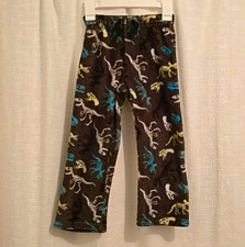Wonder Nation Boys Size XS 4  5 Dinosaur Fleece Pajama Pants Brown