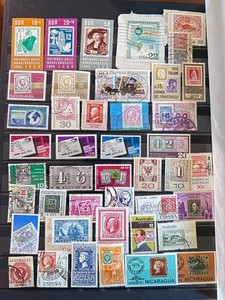 small collection Stamps on Stamps Worldwide Italy Germany Switzerland