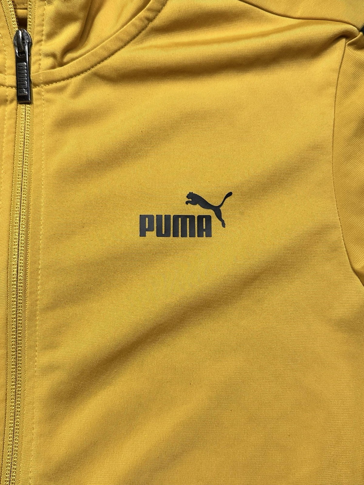 Puma Kids Long Sleeve Tracksuit Top Yellow Size Age 13-14 image 2
