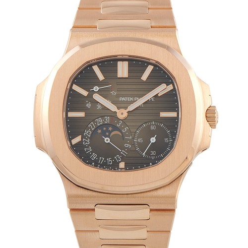 Patek Philippe Nautilus Moon Phase Rose Gold Watch 5712/1R-001