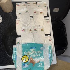 VINTAGE 90s Plastic Diapers Lot Of 13 W Packaging Henson Muppet Babies Newborn