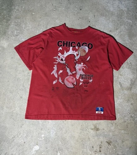 Vintage 1990s Chicago Bulls Break Through Logo Nutmeg T-Shirt Men’s XXL
