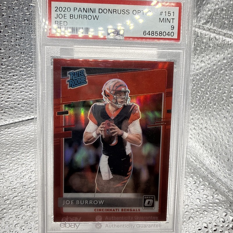 Joe Burrow 2020 Panini Optic 151 Rookie Card PSA 9 - RED 71/99