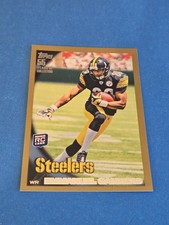 EMMANUEL SANDERS - 2010 TOPPS ROOKIE RC #254 GOLD PARALLEL EDITION CARD /2010. rookie card picture