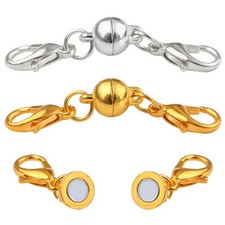 Strong Magnetic Lobster Claw Lock Clasps Necklace Bracelet Jewelry Hook Extender