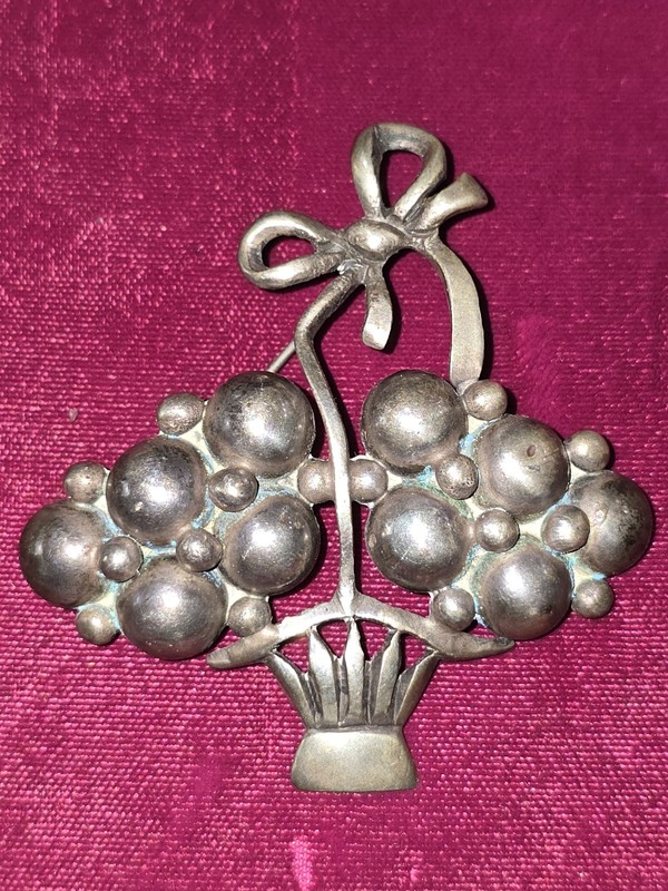 Vintage Sterling Silver Bouquet MCM Pin Brooch Mexico