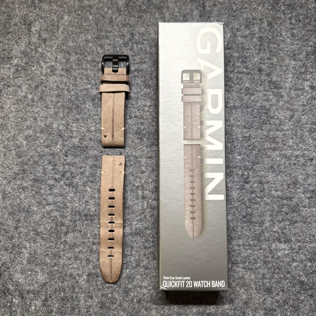 Garmin Quickfit 20 Leather Band Gray