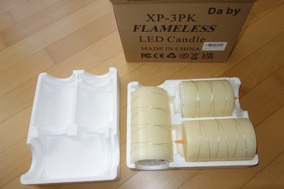 3er Set Flammenlose LED Kerzen LED Candle ohne Timer Da by LED Kerzenlicht