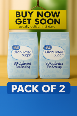 #ad Great Value Granulated Sugar 10 lb – 2 Pack Pure White Baking Bulk Supply $9.98
