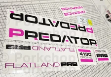 1989 Schwinn Predator Flatland PRO complete decal sticker set