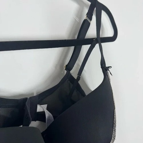 Cacique Bra 40C Seriously Sexy Boost Balconette Strappy Lace Black - Picture 4 of 10