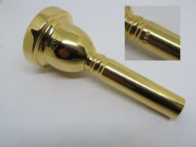 Genuine Bach 2G, Trombone Mouthpiece, Custom Remington Shank, Gold Plated NEW!