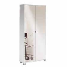 Mobile scarpiera multiuso bianco Armadio scarpiere 2 ante a specchio 83x29x190