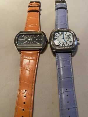 2 X bijoux terner Armbanduhren Original , Zwei Stück , Orange Und Lila Armband
