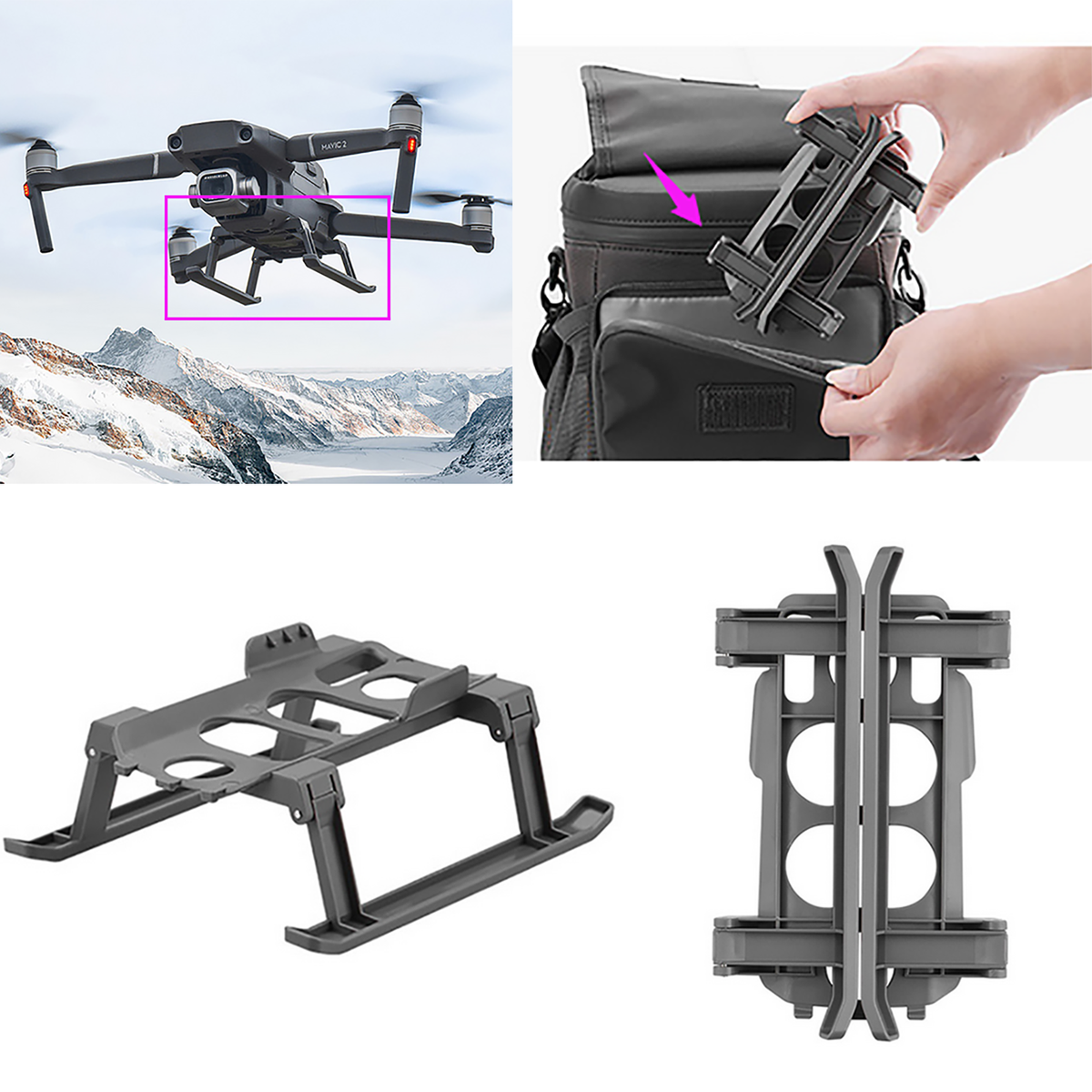 For DJI Mavic Pro/Zoom Drone Height Extension Bracket Landing