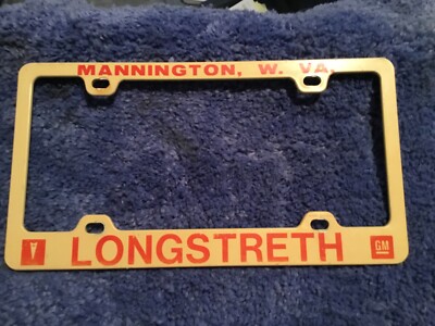 Longstreth Pontiac dealership license plate frame Mannington W. Virginia