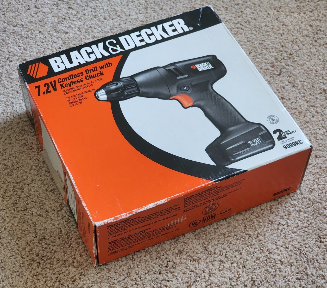 Decker Cordless Drill 9099KC 7.2 V 