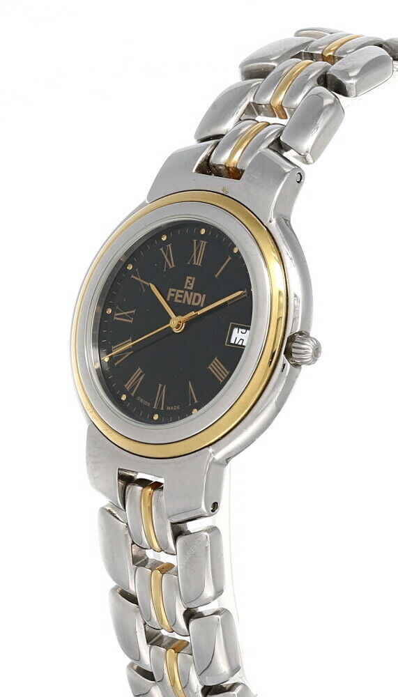 Fendi Black Dial 35MM 2-Tone Stainless Steel Women's Watch Fendi Black Dial 35MM 2-Tone Stainless Steel Women's Watch