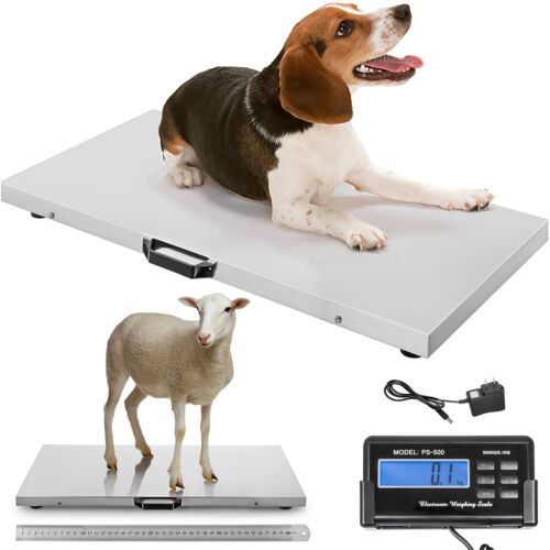 VEVOR 1100lbs Digital Livestock Scale Large Pet Dog Sheep Goat Scale Heavy Duty - Picture 1 of 12