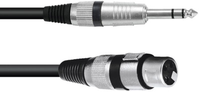 OMNITRONIC Adapterkabel XLR(F)/Klinke stereo 0,9m sw