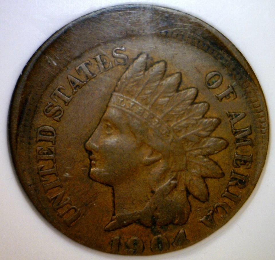 1904 ERROR NGC XF 45 Off Center Indian Head Cent Coin NICE EARLY O/C FREE SHIP - Image 3 of 4