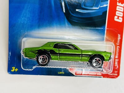 Hot Wheels 2007 Code Car #104 1968 Mercury Cougar Green w/Black w/5SPs #20/24