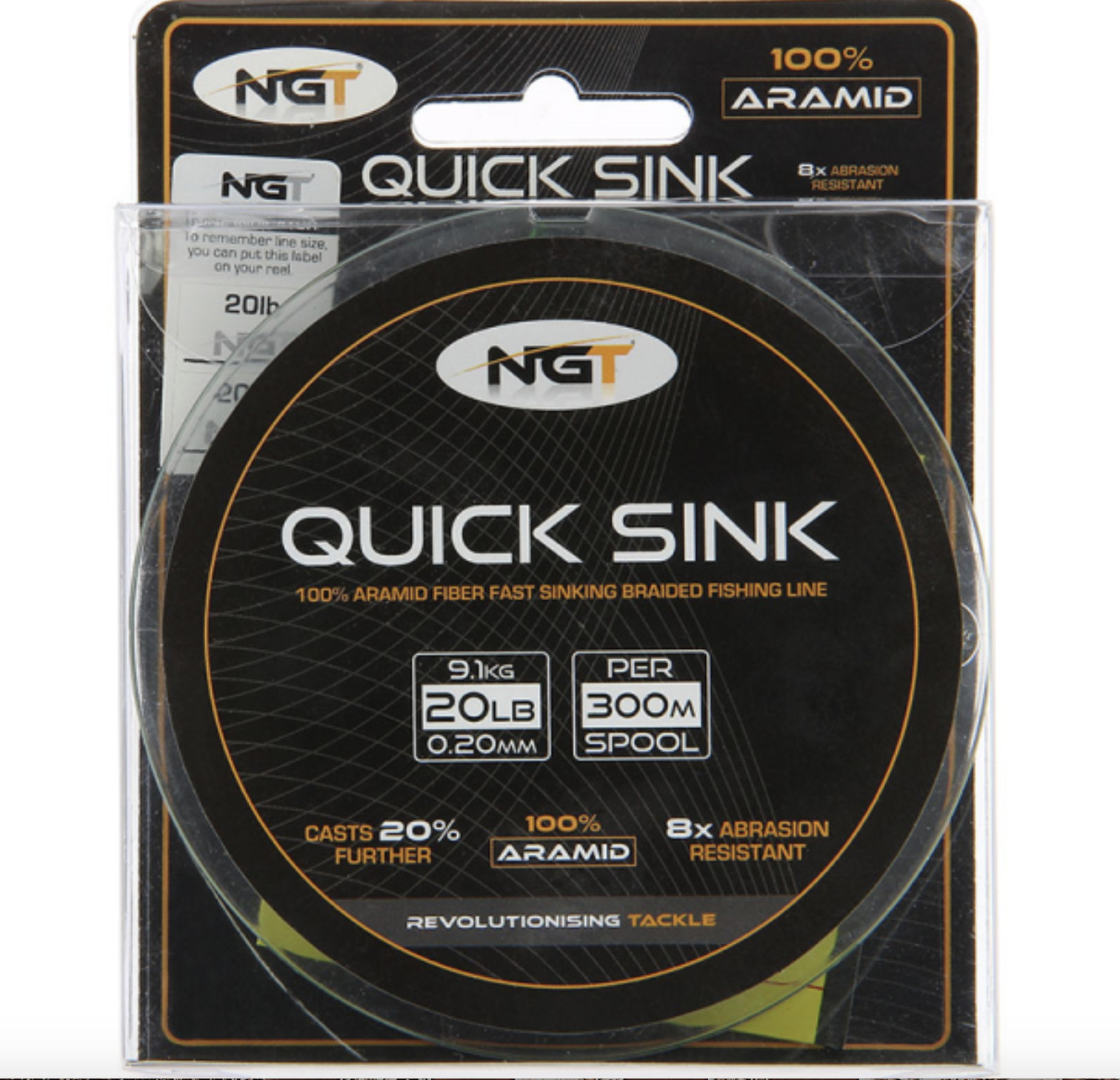 NGT 300m Braid 'Quick Sink' Moss Green 20lb Braided Carp Fishing Line