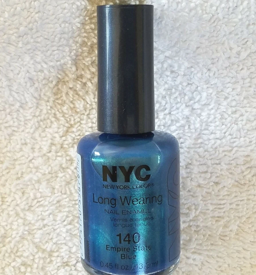 NYC***Long Wearing Nail Enamel***#140 EMPIRE STATE BLUE~~0.45 fl oz/13.3 ml~~NEW - Image 3 of 4