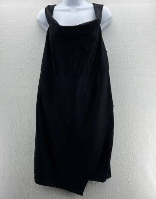 Torrid NWT 14 Black Off Shoulder Bodycon Dress faux wrap skirt optional strap