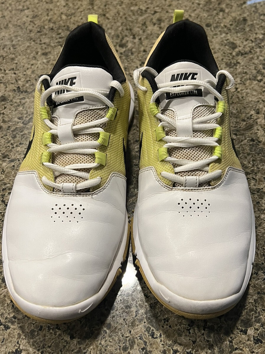 Nike Golf Shoes Explorer CTRL Mens 9.5 Spikeless Lace Up White